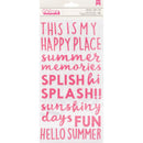 American Crafts - Sun & Fun - Thickers Stickers - Phrase/Puffy