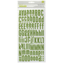 American Crafts - Thickers Stickers - Doll Green Glitter Alphabet