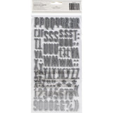 American Crafts - Thickers Stickers - Doll Silver Glitter Alphabet