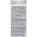 American Crafts - Thickers Stickers - Doll Silver Glitter Alphabet