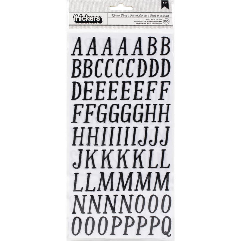 Maggie Holmes - Garden Party - Thickers Stickers - Delightful Alphabet - Puffy