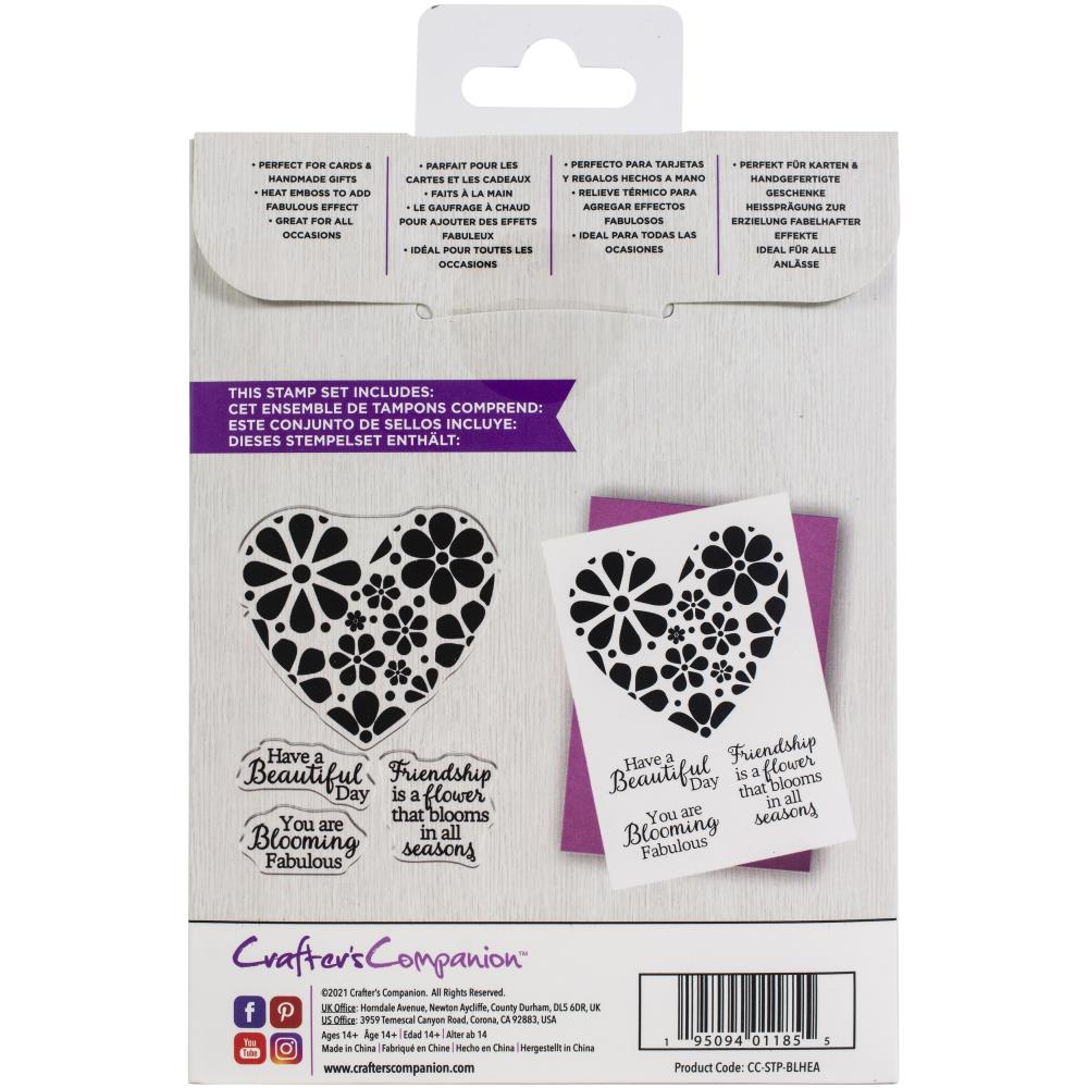 Crafter's Companion - Abstract Clear Stamps - Blooming Heart
