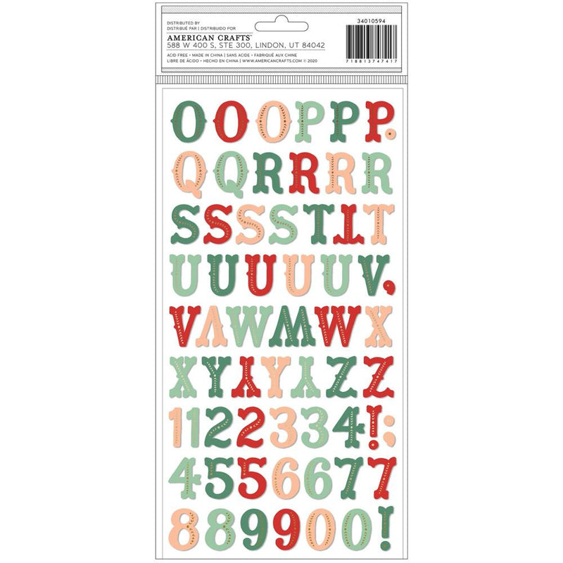 American Crafts - Busy Sidewalks - Thickers Stickers - Tinsel Town Alphabet