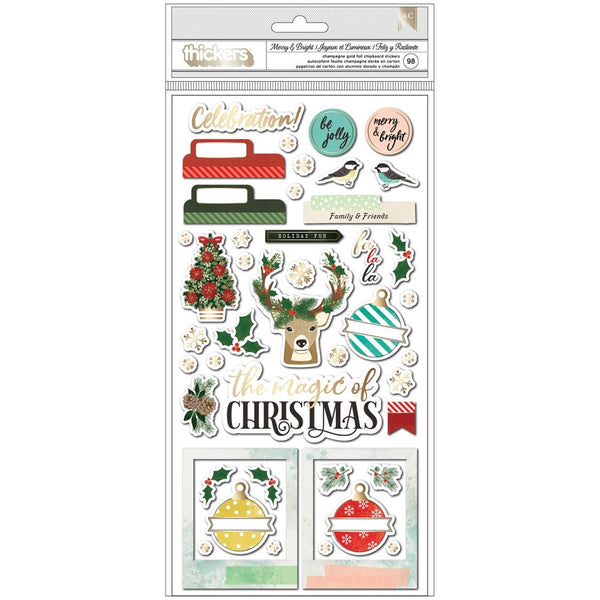 Vicki Boutin - Warm Wishes - Thickers Stickers - Merry & Bright Phrases