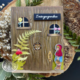 Hero Arts - Cling Stamp 6"X6" - Woodgrain Bold Prints