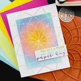 Hero Arts - Cling Stamp 6"X6" - Floral Color Wheel Bold Prints