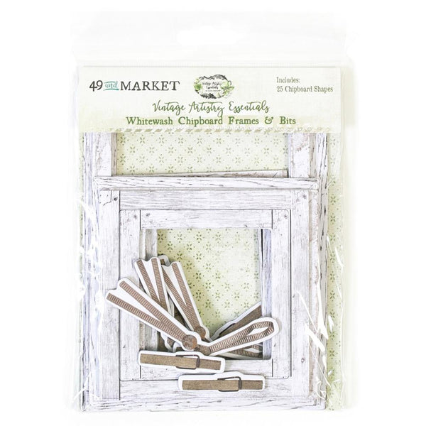 49 And Market - Vintage Artistry Essentials - File Frame Set - Whitewash