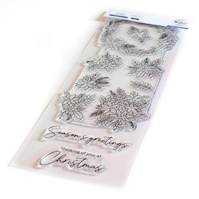 Pinkfresh Studio - Clear Stamp Set 4"X12" - Poinsettia