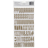 Shimelle - Thickers Alpha Stickers - Fitzgeral - Gold Glitter
