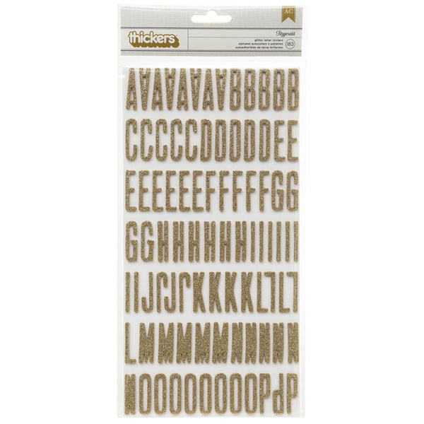 Shimelle - Thickers Alpha Stickers - Fitzgeral - Gold Glitter