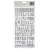American Crafts - Thickers Pow! - Glitter Stickers - Cecily - Silver