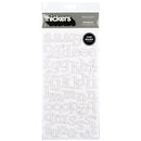American Crafts - Thickers Chipboard Glitter Stickers - Sprinkles - White