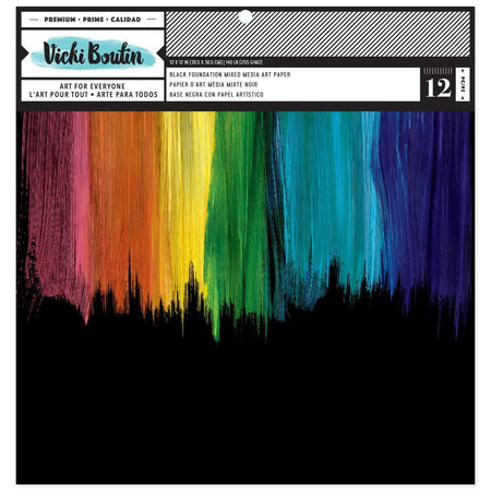 Vicki Boutin - Mixed Media Foundations Paper 12"X12" - Black