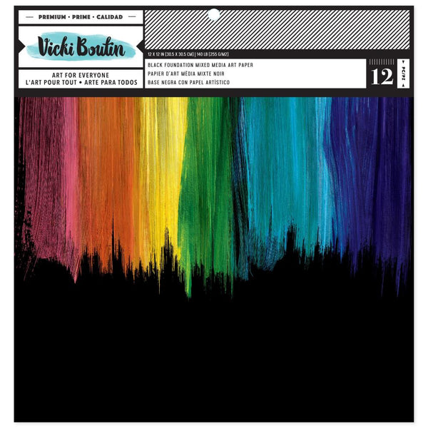 Vicki Boutin - Mixed Media Foundations Paper 12"X12" - Black