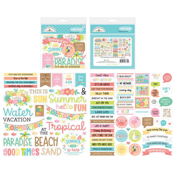 Doodlebug - Seaside Summer - Odds & Ends Chit Chat Die-Cuts