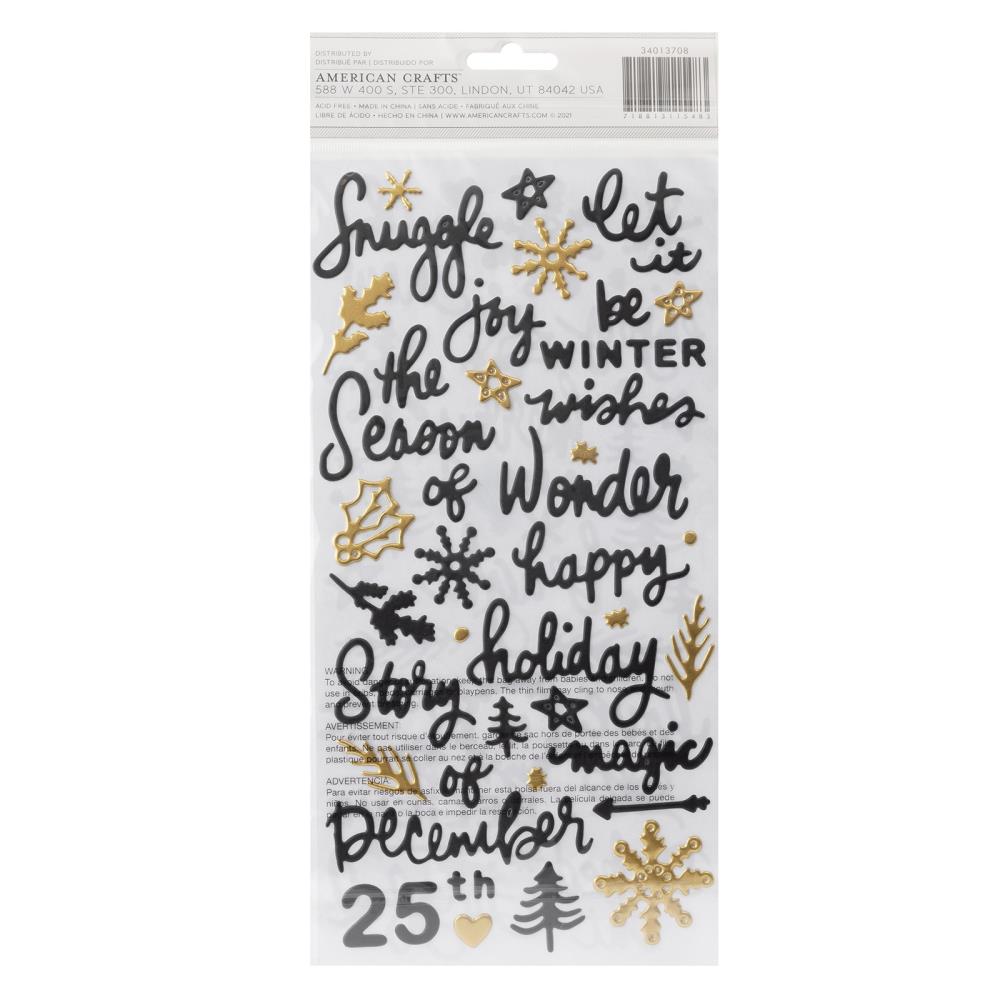 Vicki Boutin - Evergreen & Holly - Thickers Stickers - Joyful Phrase