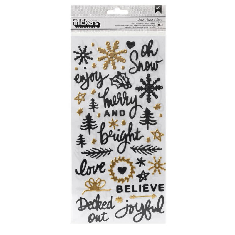 Vicki Boutin - Evergreen & Holly - Thickers Stickers - Joyful Phrase