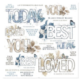 49 And Market - Vintage Artistry Serenity - Rub-Ons 12"X12" 1/Sheet - Sentiments