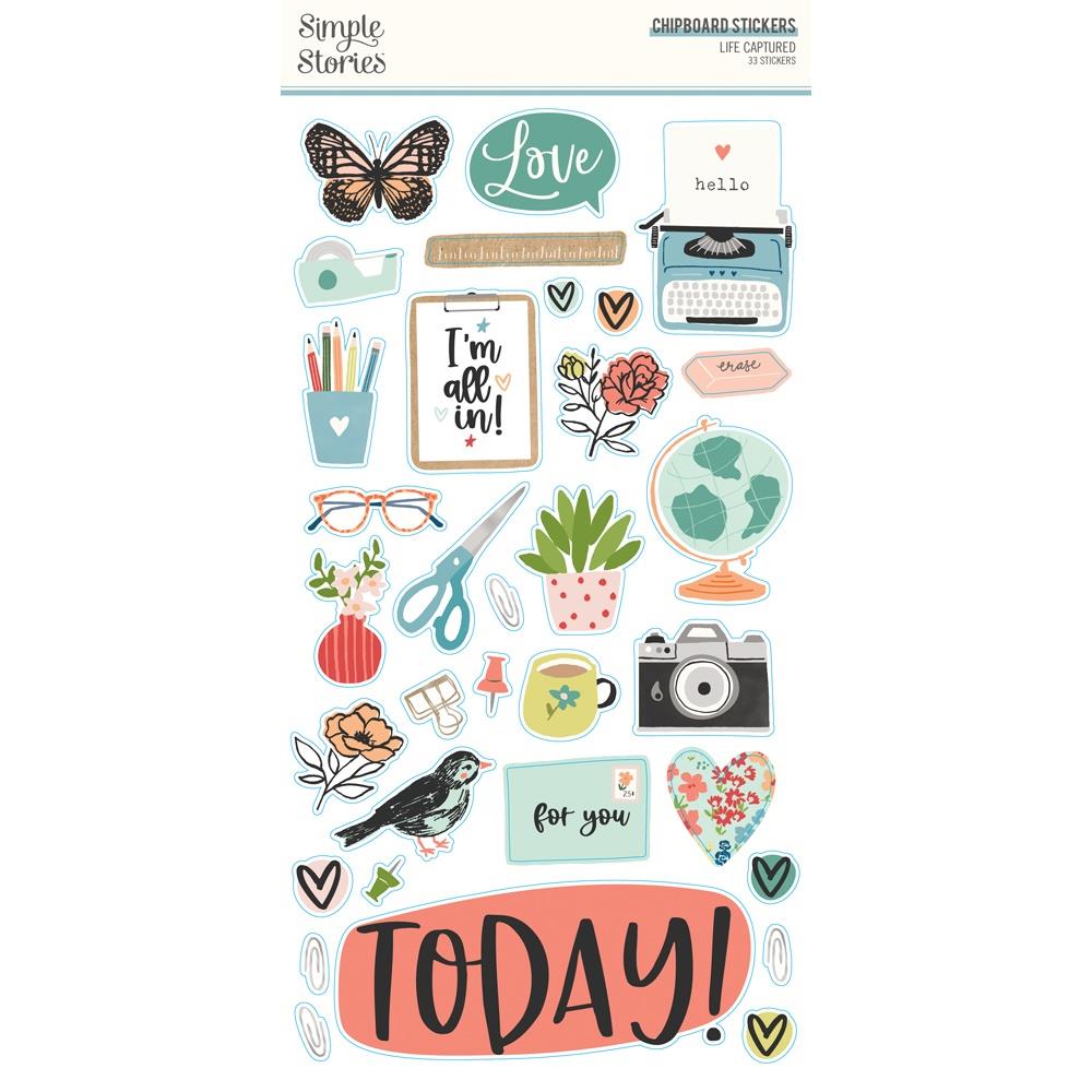 Simple Stories - Life Captured - Chipboard Stickers