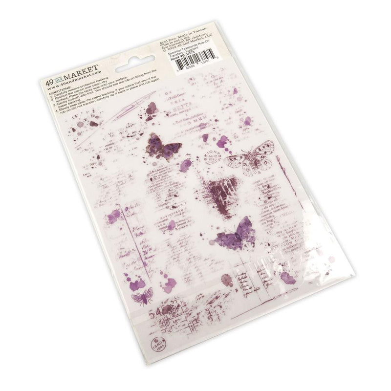 49 And Market - Essential Textblends Rub-Ons - Eggplant