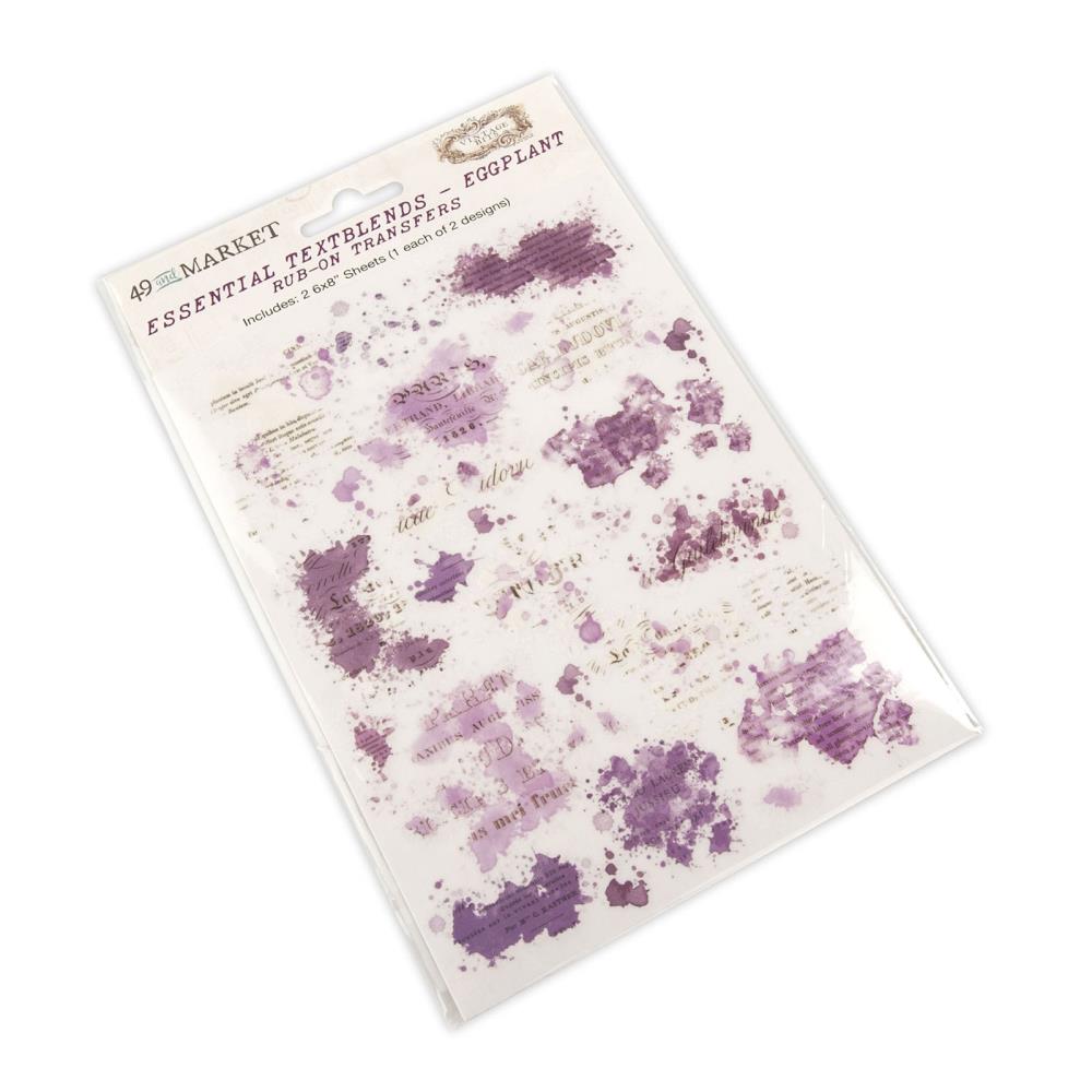 49 And Market - Essential Textblends Rub-Ons - Eggplant