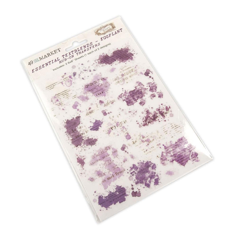 49 And Market - Essential Textblends Rub-Ons - Eggplant