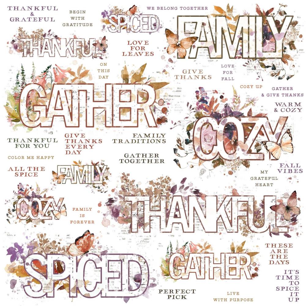 49 And Market - ARToptions Plum Groove - Rub-Ons 12"X12" 1/Sheet - Sentiments