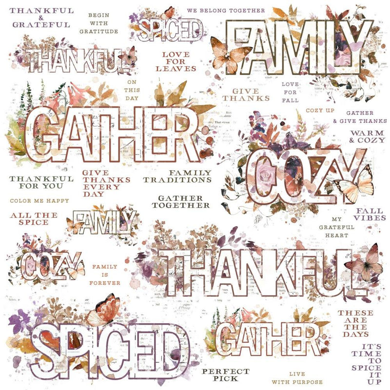 49 And Market - ARToptions Plum Groove - Rub-Ons 12"X12" 1/Sheet - Sentiments