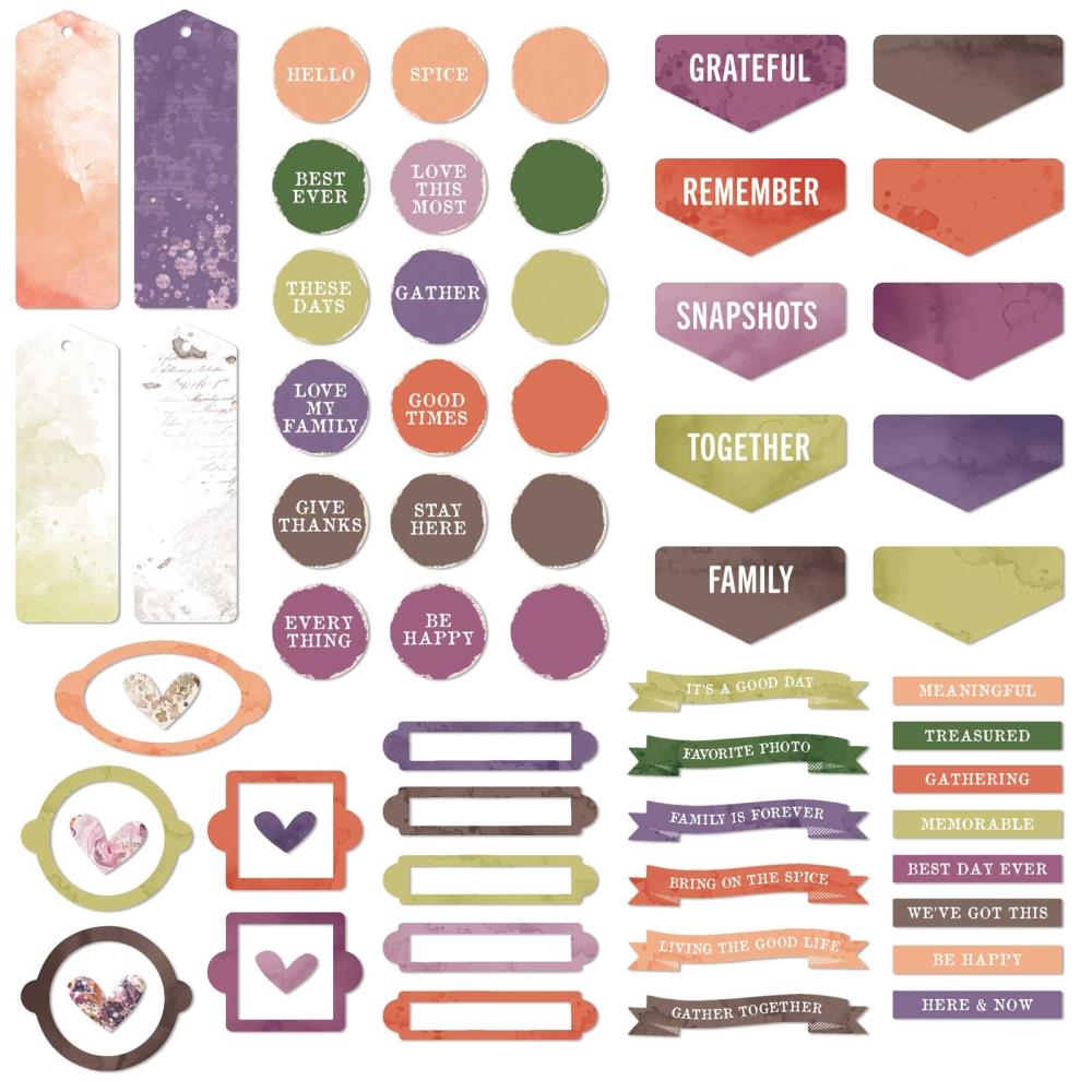49 And Market - ARToptions Plum Groove - Chipboard Set