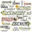 49 And Market - Vintage Artistry Countryside - Rub-Ons 12"X12" - Sentiments