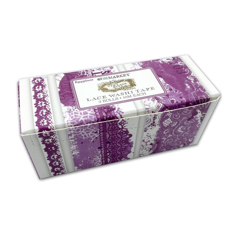 49 And Market - Vintage Bits Lace Washi Tape - Eggplant
