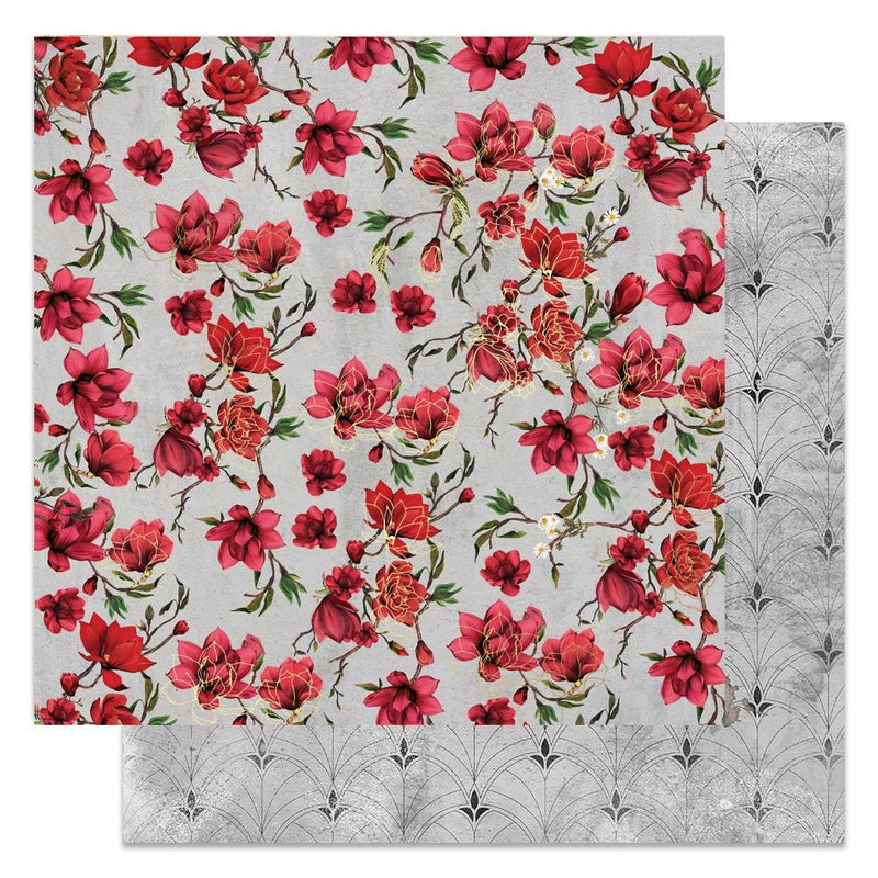 Prima - Magnolia Rouge - Double-Sided Cardstock 12"X12" - Pretty Tiles