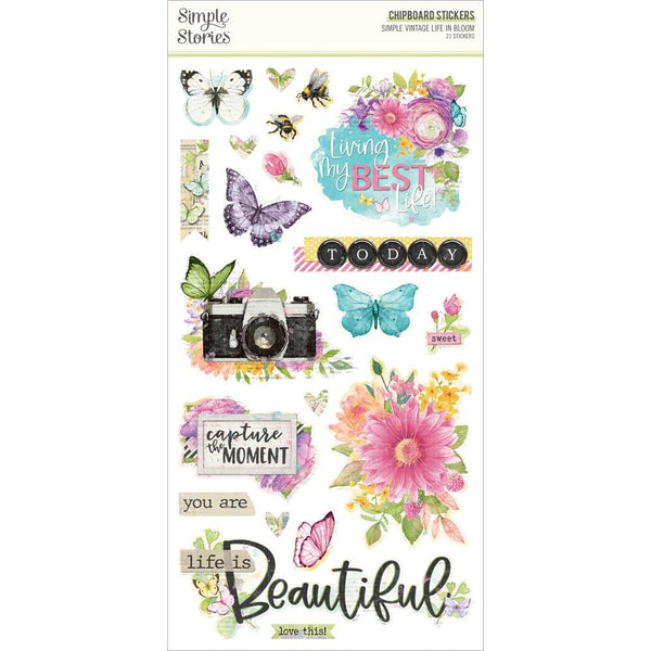 Simple Stories - Simple Vintage Life In Bloom - Chipboard Stickers 6"X12"