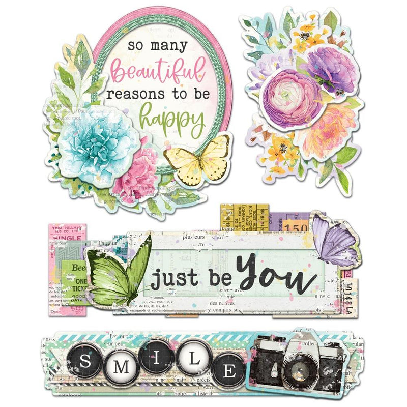 Simple Stories - Simple Vintage Life In Bloom - Layered Stickers