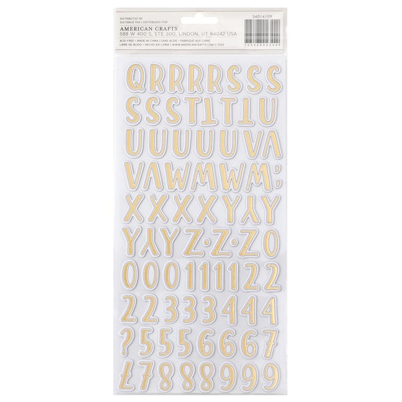 Vicki Boutin - Where To Next - Thickers Stickers - Alpha With Gold Foil