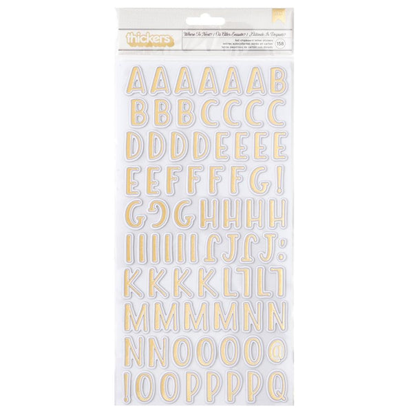 Vicki Boutin - Where To Next - Thickers Stickers - Alpha With Gold Foil