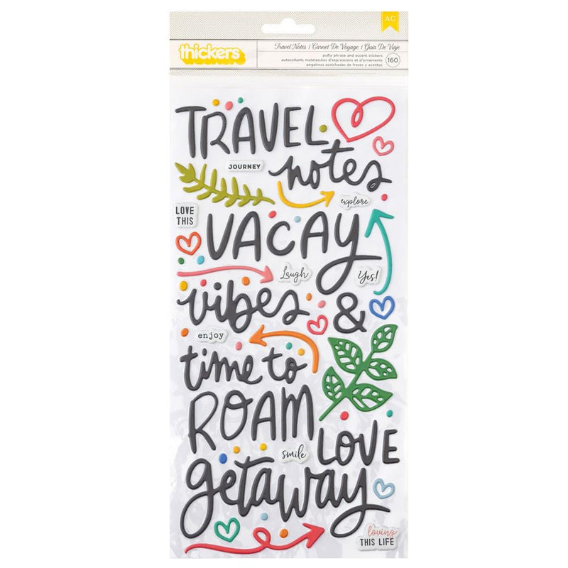 Vicki Boutin - Where To Next - Thickers Stickers - Travel Notes Phrase