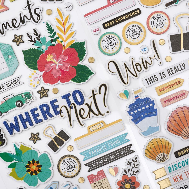 Vicki Boutin - Where To Next - Thickers Stickers - Happy Life Phrase