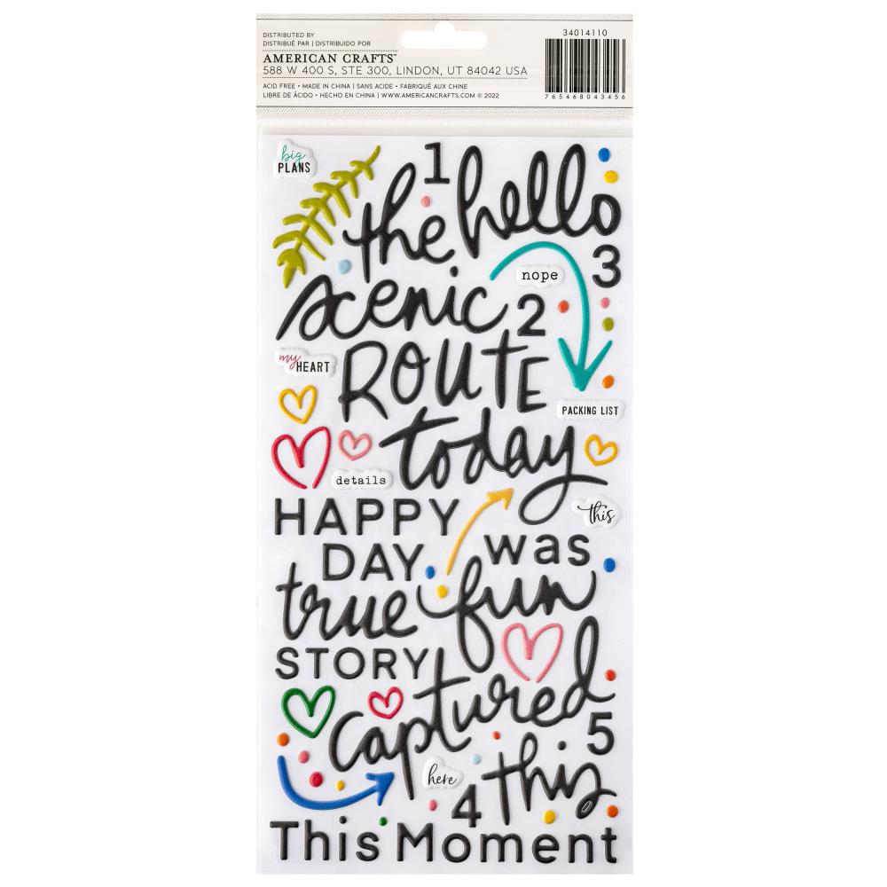 Vicki Boutin - Where To Next - Thickers Stickers - Travel Notes Phrase