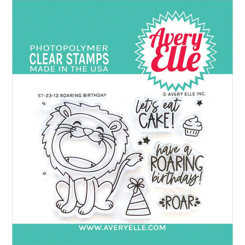 Avery Elle - Clear Stamp Set - Roaring Birthday