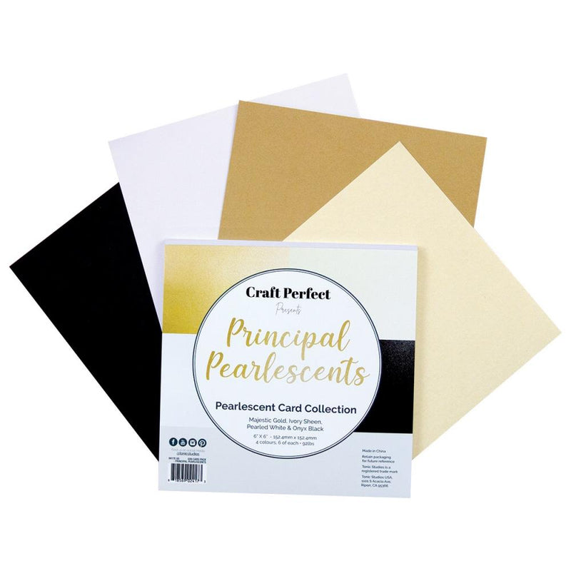 Craft Perfect - Pearlescent Cardstock 6"X6" - Principal Pearlescents