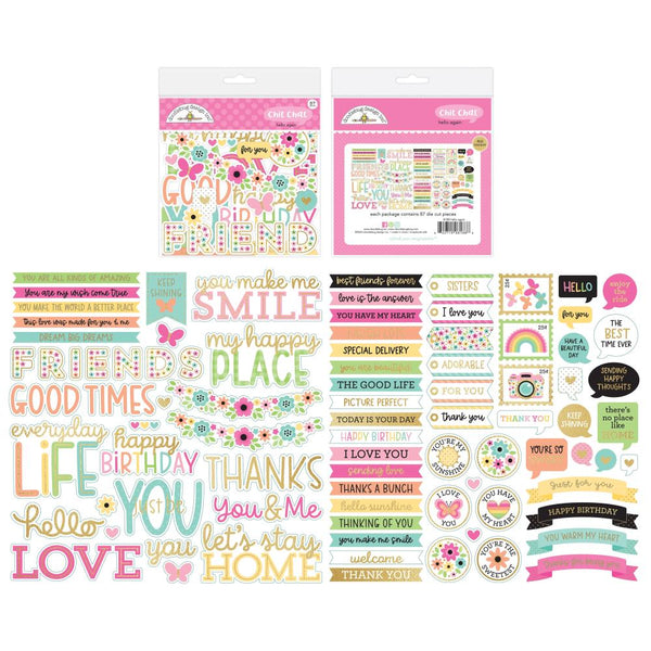 Doodlebug - Hello Again - Odds & Ends Chit Chat Die-Cuts