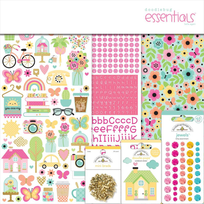 Doodlebug - Hello Again - Essentials Page Kit 12"X12"