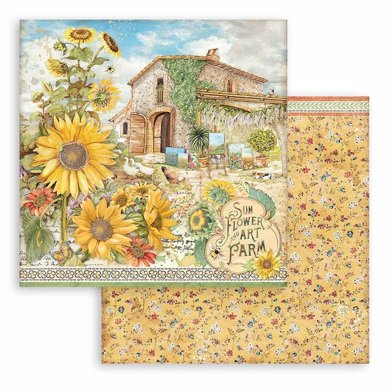 Stamperia - Sunflower Art - Double-Sided Paper Pad 12"X12" 10/Pkg