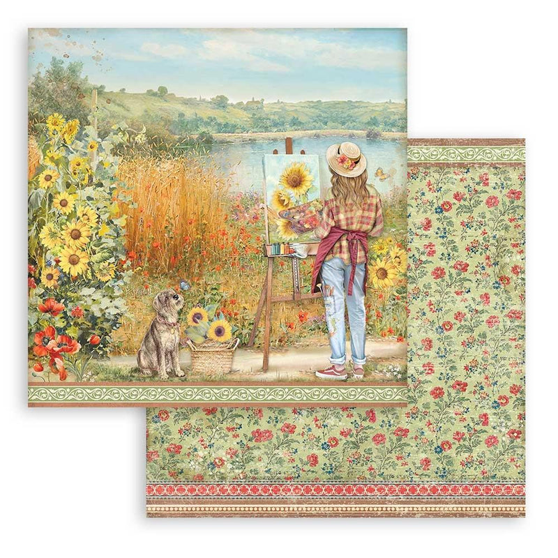 Stamperia - Sunflower Art - Double-Sided Paper Pad 12"X12" 10/Pkg