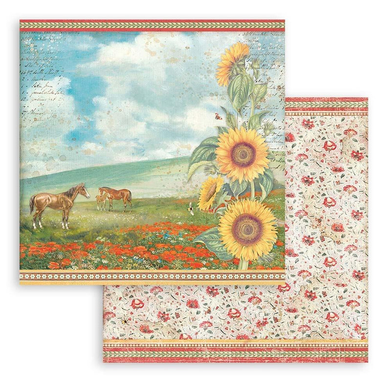 Stamperia - Sunflower Art - Double-Sided Paper Pad 12"X12" 10/Pkg