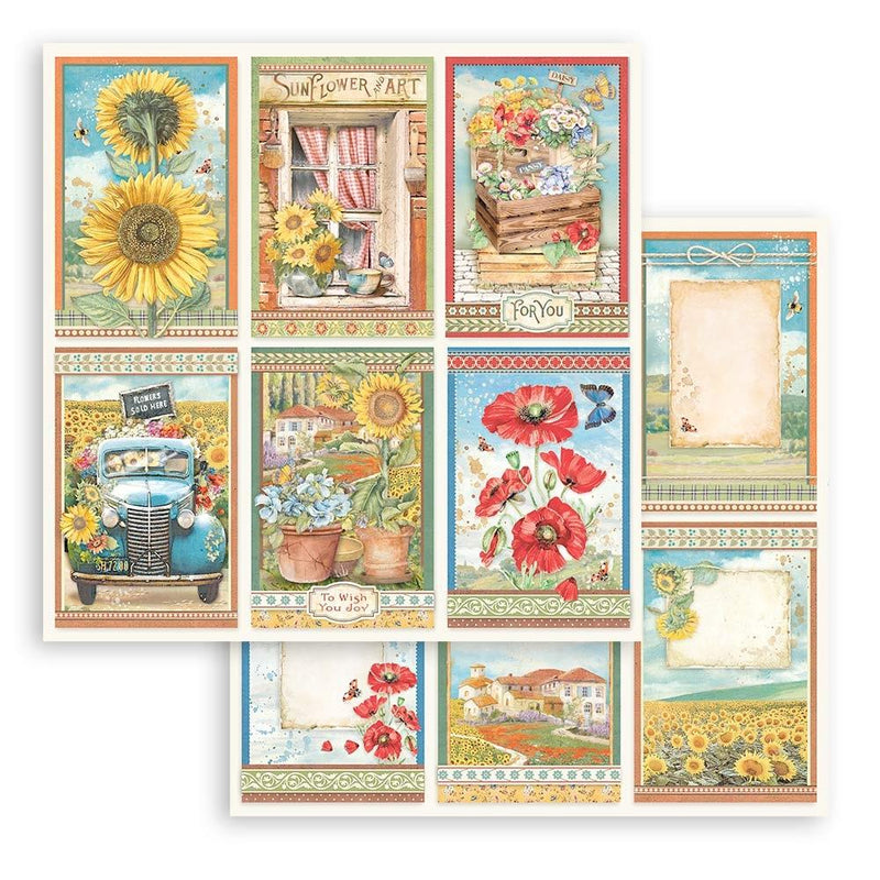 Stamperia - Sunflower Art - Double-Sided Paper Pad 12"X12" 10/Pkg