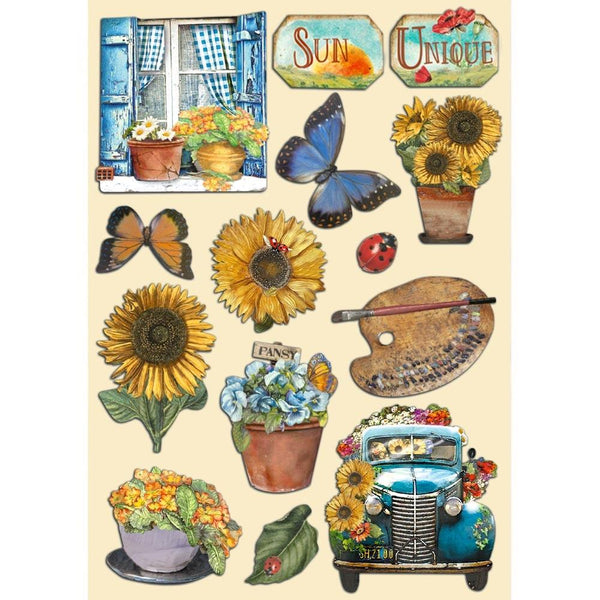 Stamperia - Sunflower Art - Wooden Shapes A5