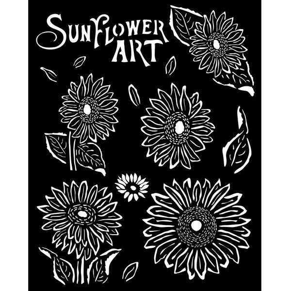 Stamperia - Sunflower Art - Stencil 7.87"X9.84" - Sunflowers