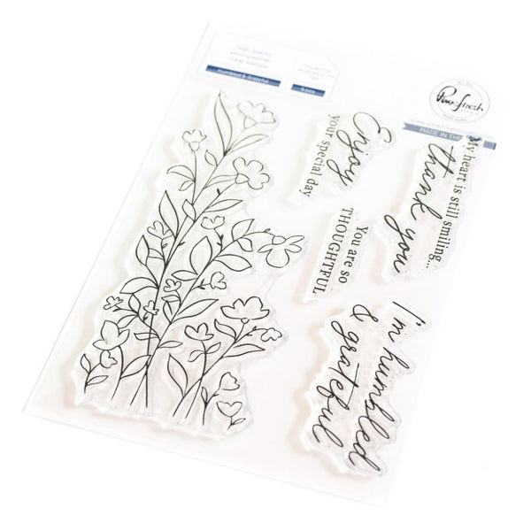 Pinkfresh Studio - Clear Stamp Set 4"X6" - Humbled & Grateful